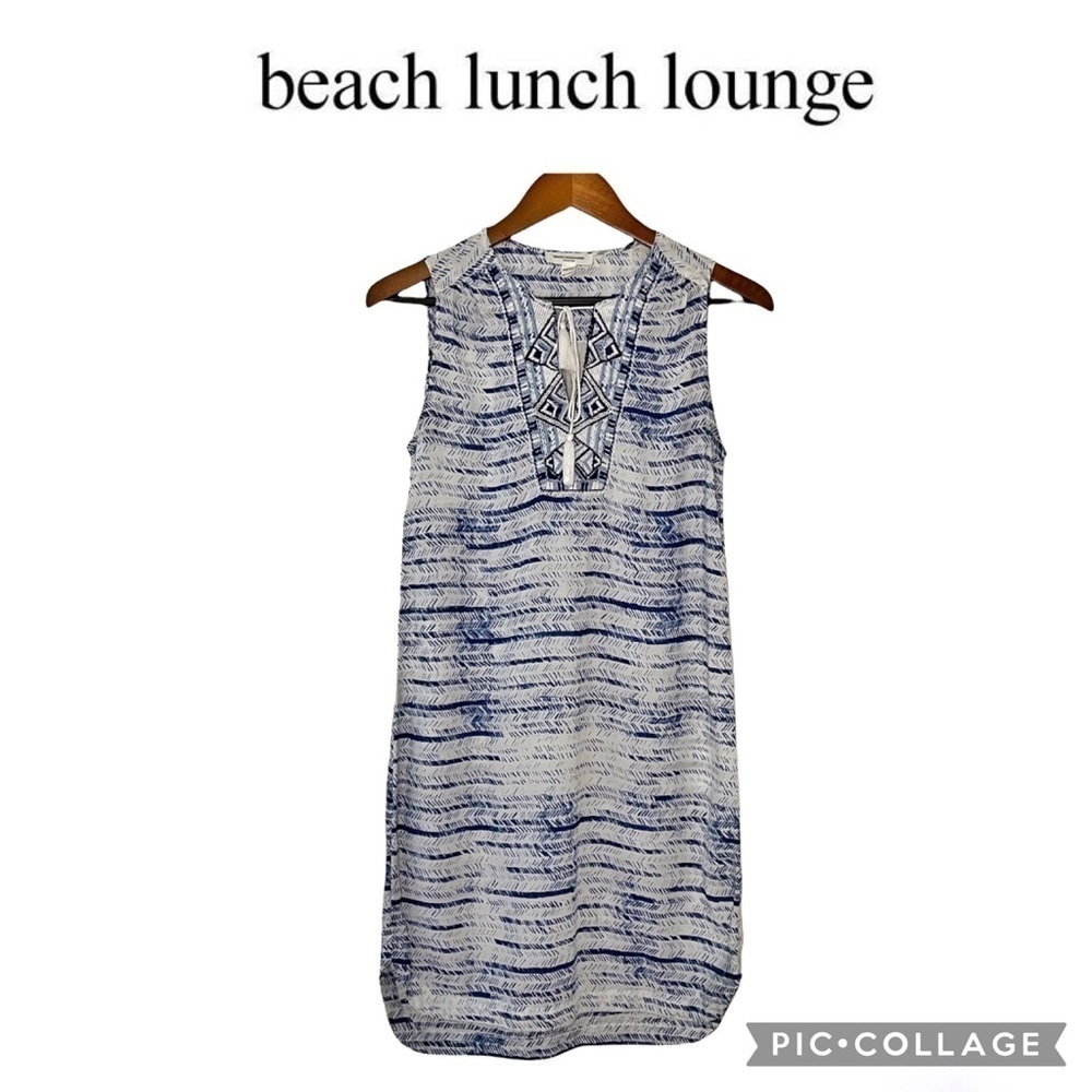 Beach lunch lounge sleeveless boho shift dress